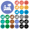 Hospital ward multi colored flat icons on round backgrounds. Included white, light and dark icon variations for hover and active status effects, and bonus shades. - Hospital ward round flat multi colored icons