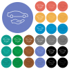 Car services outline multi colored flat icons on round backgrounds. Included white, light and dark icon variations for hover and active status effects, and bonus shades. - Car services outline round flat multi colored icons