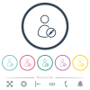 Rename user outline flat color icons in round outlines. 6 bonus icons included. - Rename user outline flat color icons in round outlines