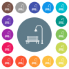 Park flat white icons on round color backgrounds. 17 background color variations are included. - Park flat white icons on round color backgrounds