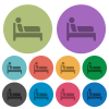 Inpatient darker flat icons on color round background - Inpatient color darker flat icons