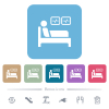 Intensive care white flat icons on color rounded square backgrounds. 6 bonus icons included - Intensive care flat icons on color rounded square backgrounds