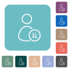User sort ascending outline rounded square flat icons - User sort ascending outline white flat icons on color rounded square backgrounds