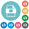Message file type flat white icons on round color backgrounds - Message file type flat round icons