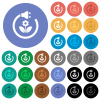 Green energy round flat multi colored icons - Green energy multi colored flat icons on round backgrounds. Included white, light and dark icon variations for hover and active status effects, and bonus shades.