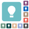 Air balloon rounded square flat icons - Air balloon white flat icons on color rounded square backgrounds
