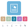 Medical prescription white flat icons on color rounded square backgrounds. 6 bonus icons included - Medical prescription flat icons on color rounded square backgrounds