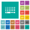 Set of screwdriver bits square flat multi colored icons - Set of screwdriver bits multi colored flat icons on plain square backgrounds. Included white and darker icon variations for hover or active effects.