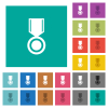 Medal solid square flat multi colored icons - Medal solid multi colored flat icons on plain square backgrounds. Included white and darker icon variations for hover or active effects.