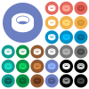 Insulating tape multi colored flat icons on round backgrounds. Included white, light and dark icon variations for hover and active status effects, and bonus shades. - Insulating tape round flat multi colored icons