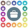 Toolbox solid flat white icons on round color backgrounds - Toolbox solid flat white icons on round color backgrounds. 17 background color variations are included.