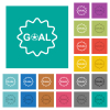 Goal sticker with rounded edges outline square flat multi colored icons - Goal sticker with rounded edges outline multi colored flat icons on plain square backgrounds. Included white and darker icon variations for hover or active effects.