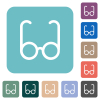 Eyeglasses Outline Icon white flat icons on color rounded square backgrounds - Eyeglasses Outline Icon rounded square flat icons