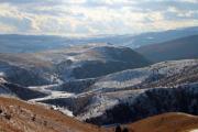 A mountain range on a sunny winter day - Winter mountain range