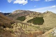 The colorful Trascau Mountains in Transylvania, Romania - View of Trascau Mountains
