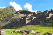 Macchu Picchu's terraces in the sunset - Macchu Picchu