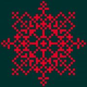 Geometric grid pattern. Design for needlework and any decorative purposes. - Rosette