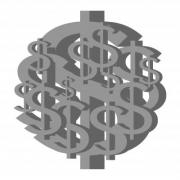 US Dollar Rosette No. 1. Design for logo, illustration, bag, ads, etc. - US Dollar Rosette No. 1. - Large thumbnail