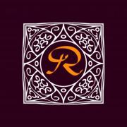 Ornate frame for monogram, logo or other symbol in arabesque style. The 'R' letter is replaceable. - Ornate Monogram Frame 'R'