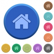 Set of round color embossed home buttons - Embossed home buttons