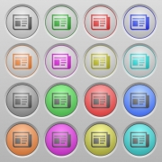 Set of news plastic sunk spherical buttons. - News plastic sunk buttons