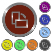 Set of color glossy coin-like rotate element right buttons - Color rotate element right buttons - Large thumbnail