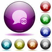 Blog comment attachment color glass sphere buttons with shadows. - Blog comment attachment glass sphere buttons