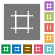 Adjust canvas size flat icons on simple color square background. - Adjust canvas size square flat icons