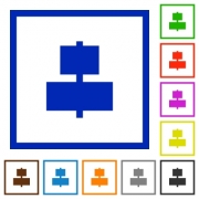 Align to center flat color icons in square frames - Align to center flat framed icons