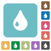 Drop white flat icons on color rounded square backgrounds - Drop flat icons