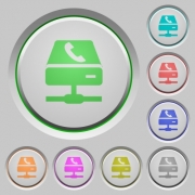 VoIP services color icons on sunk push buttons - VoIP services push buttons