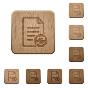Refresh document on rounded square carved wooden button styles - Refresh document wooden buttons - Large thumbnail