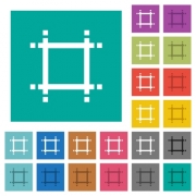 Adjust canvas size multi colored flat icons on plain square backgrounds. Included white and darker icon variations for hover or active effects. - Adjust canvas size square flat multi colored icons