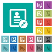 Reduce contact multi colored flat icons on plain square backgrounds. Included white and darker icon variations for hover or active effects. - Reduce contact square flat multi colored icons
