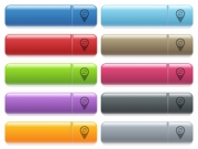 Syncronize GPS map location engraved style icons on long, rectangular, glossy color menu buttons. Available copyspaces for menu captions. - Syncronize GPS map location icons on color glossy, rectangular menu button - Large thumbnail