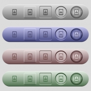 Mobile gaming icons on rounded horizontal menu bars in different colors and button styles - Mobile gaming icons on horizontal menu bars - Large thumbnail