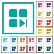 Component next flat color icons with quadrant frames on white background - Component next flat color icons with quadrant frames - Large thumbnail