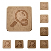 Search in progress on rounded square carved wooden button styles - Search in progress wooden buttons - Large thumbnail