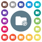 Disabled directory flat white icons on round color backgrounds. 17 background color variations are included. - Disabled directory flat white icons on round color backgrounds - Large thumbnail