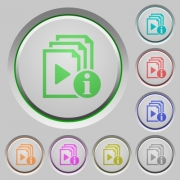 Playlist information color icons on sunk push buttons - Playlist information push buttons - Large thumbnail