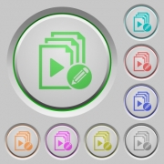 Edit playlist color icons on sunk push buttons - Edit playlist push buttons