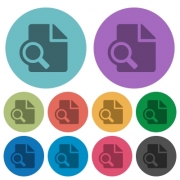 Preview darker flat icons on color round background - Preview color darker flat icons