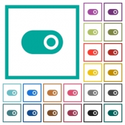 Toggle flat color icons with quadrant frames on white background - Toggle flat color icons with quadrant frames