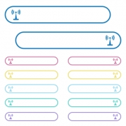 Wlan network icons in rounded color menu buttons. Left and right side icon variations. - Wlan network icons in rounded color menu buttons