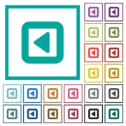 Toggle left flat color icons with quadrant frames on white background - Toggle left flat color icons with quadrant frames
