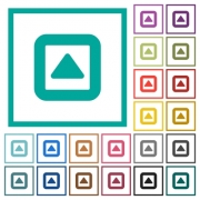 Toggle up flat color icons with quadrant frames on white background - Toggle up flat color icons with quadrant frames