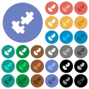 Cooperation multi colored flat icons on round backgrounds. Included white, light and dark icon variations for hover and active status effects, and bonus shades. - Cooperation round flat multi colored icons