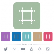 Adjust canvas size white flat icons on color rounded square backgrounds. 6 bonus icons included - Adjust canvas size flat icons on color rounded square backgrounds - Large thumbnail