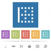 Left border flat white icons in square backgrounds. 6 bonus icons included. - Left border flat white icons in square backgrounds