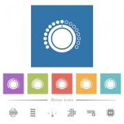 Volume control flat white icons in square backgrounds. 6 bonus icons included. - Volume control flat white icons in square backgrounds